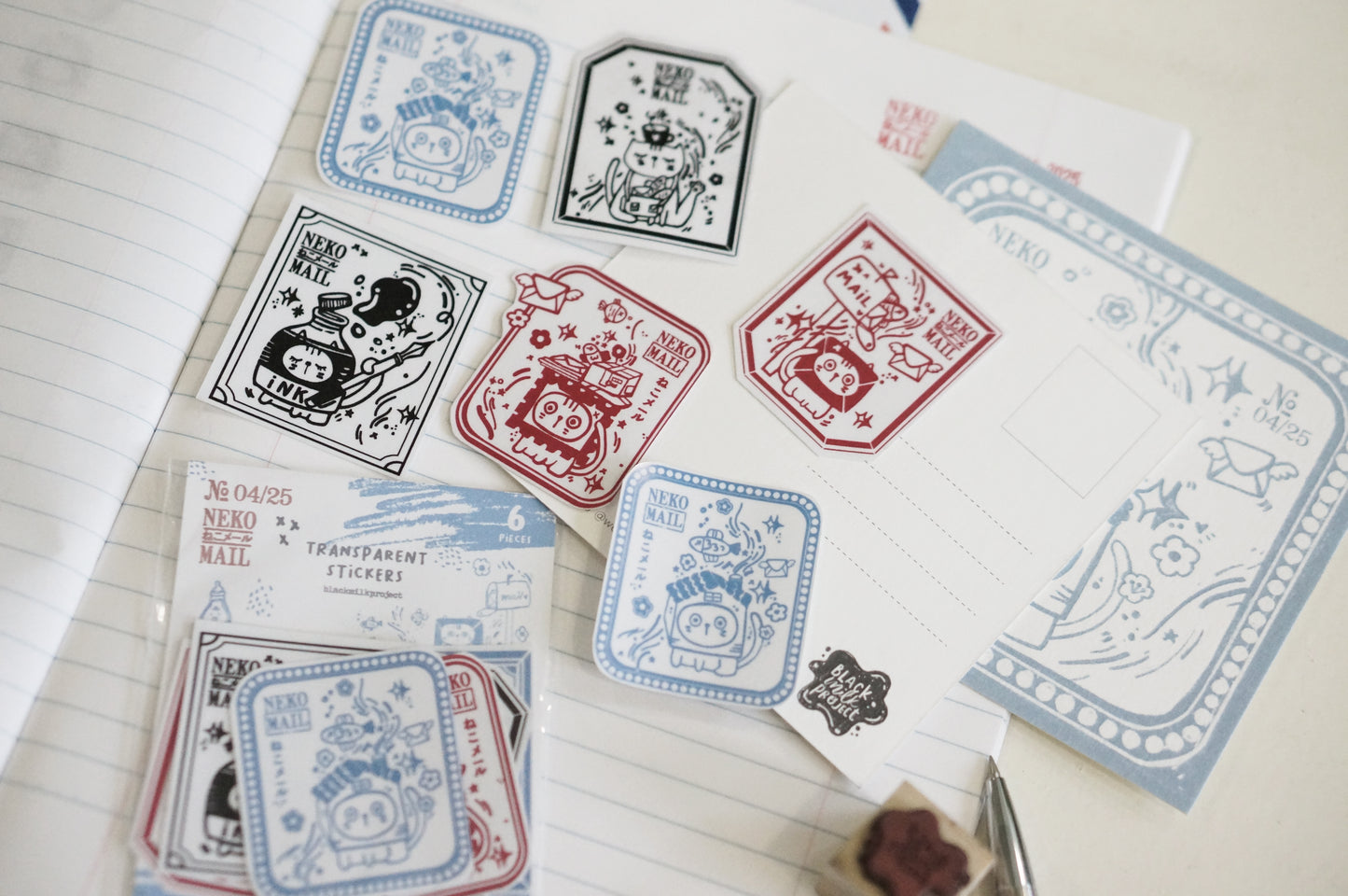 Black Milk Project PET Sticker Flake Set - Neko Mail