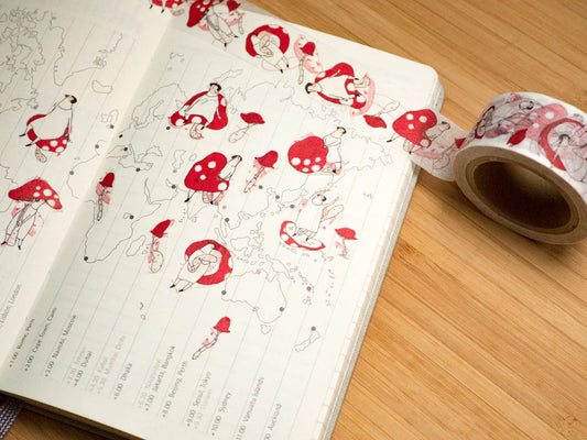 dodolulu Washi Tape - The Mushrooms