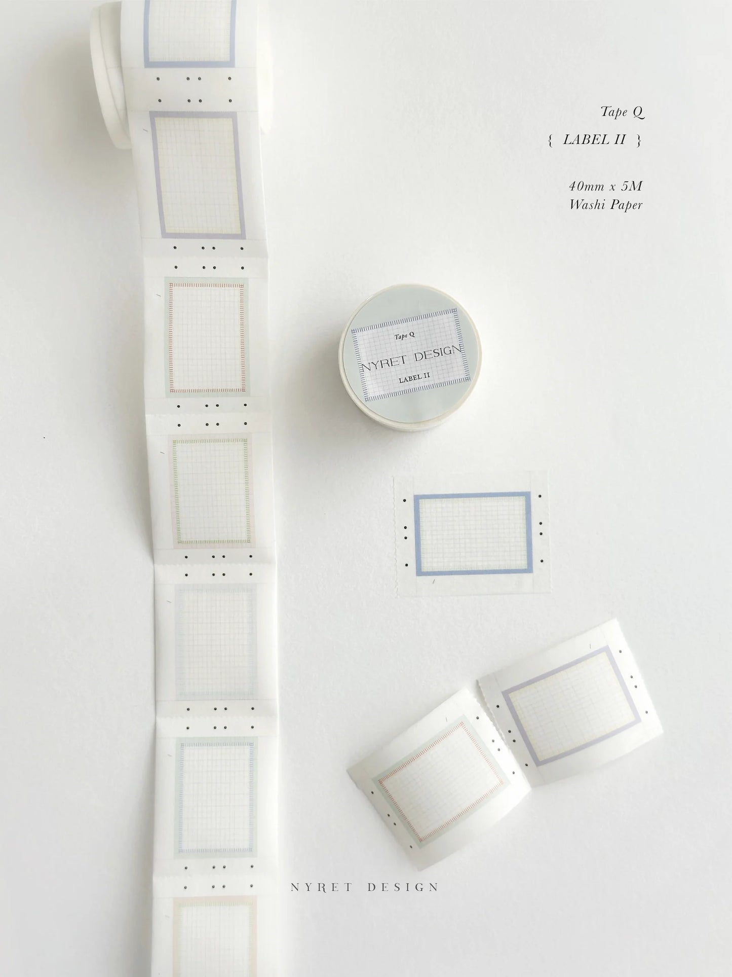 Nyret Design Perforated Washi Tape - Q Label II