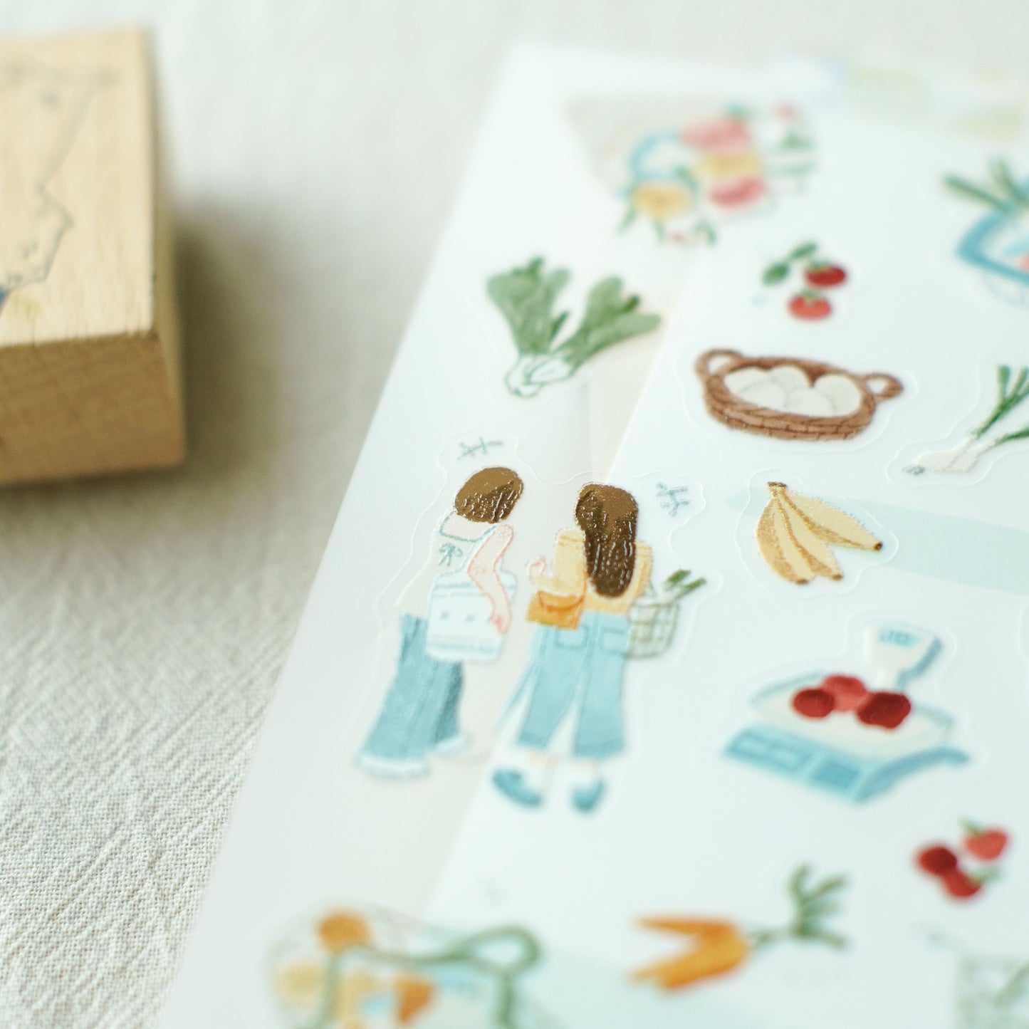 Teayou Crystal Effect Stickers - Grocery Day