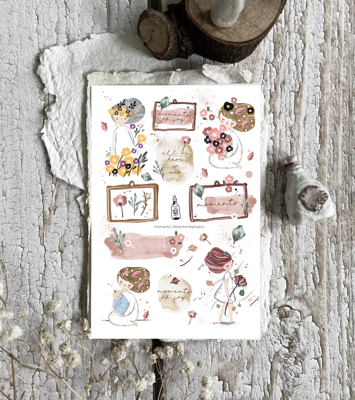 Black Milk Project Paper Sticker Sheet - Moments