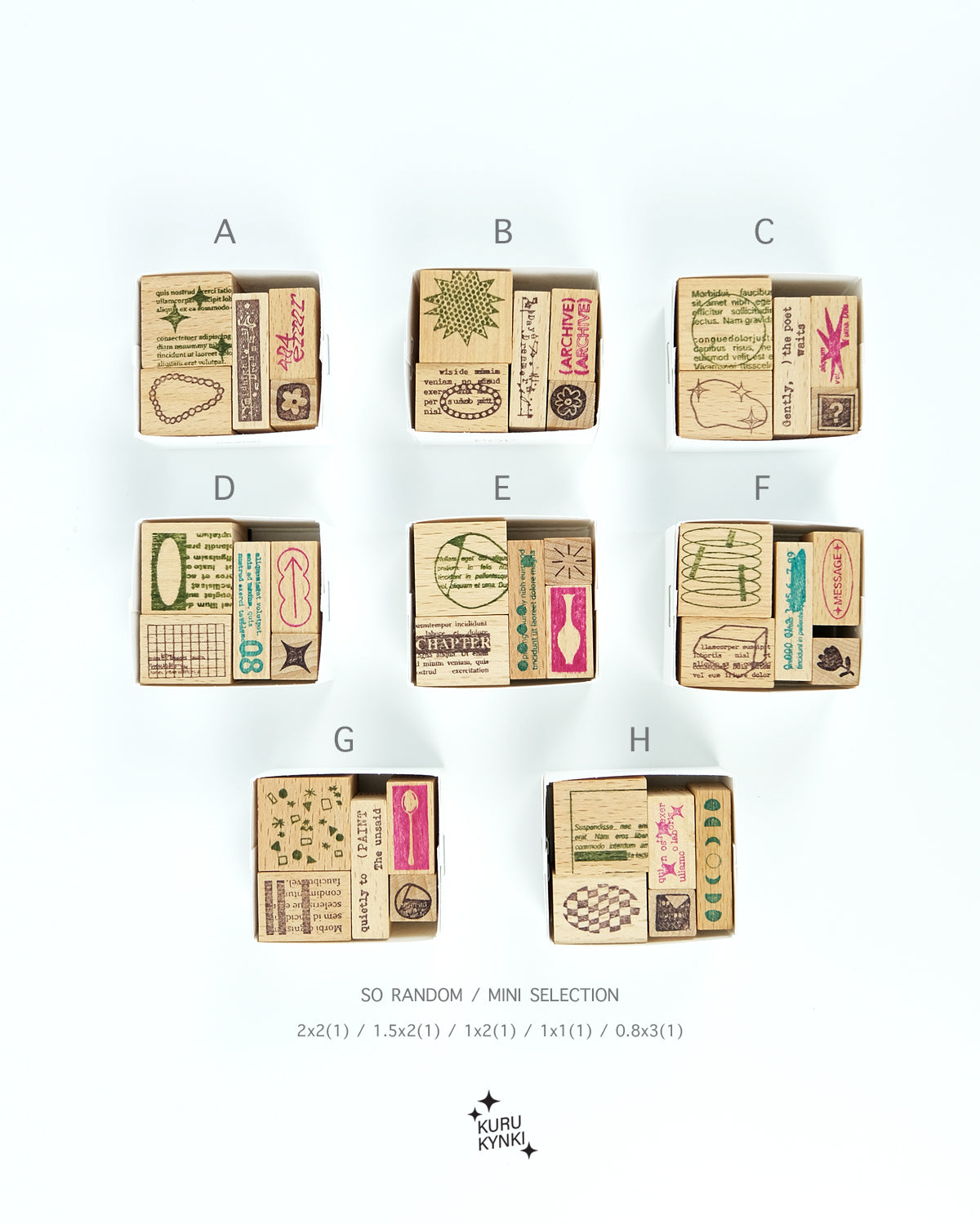 Kurukynki Rubber Stamps - So Random Mini Sets
