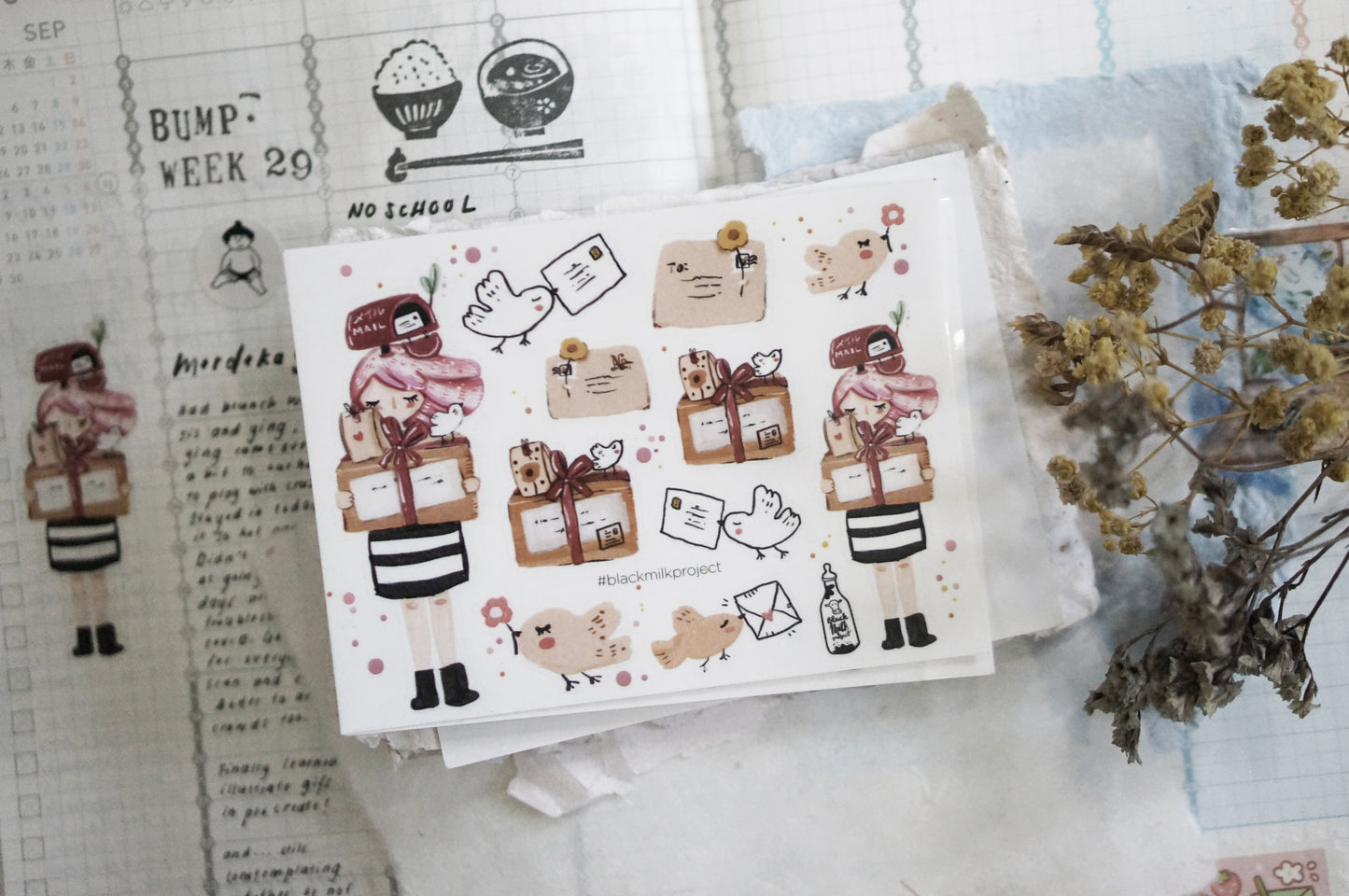 Black Milk Project Mini Sticker Sheet - Delivery Girl
