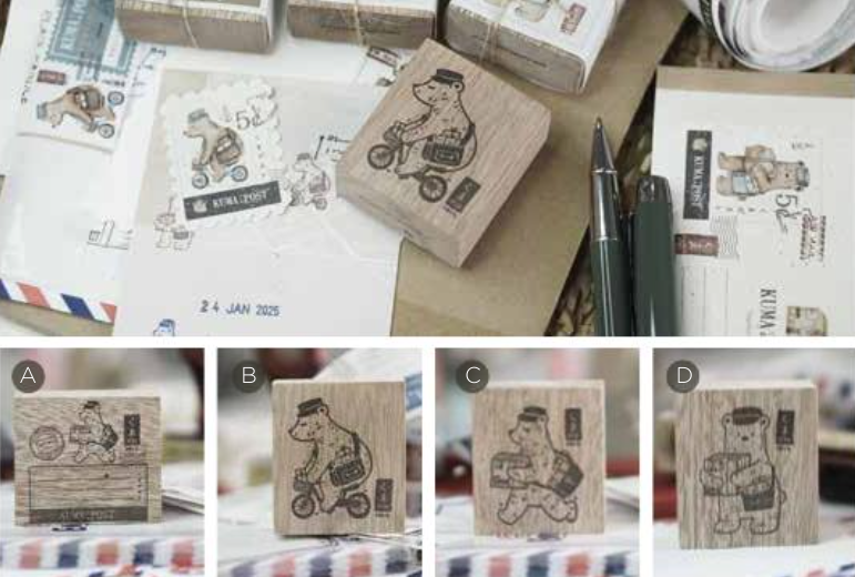 Black Milk Project Rubber Stamp - Kuma Post Bear