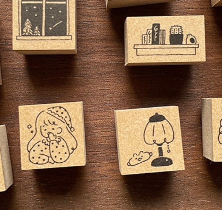 Stamp Marche TEDE Rubber Stamp - Good Night Star Series