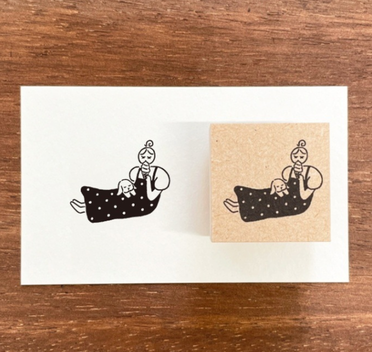 Stamp Marche Marl-chan Rubber Stamp - Ice Cream