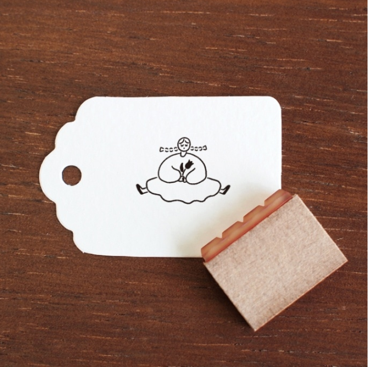 Stamp Marche Marl-chan Mini Rubber Stamp - Tulip