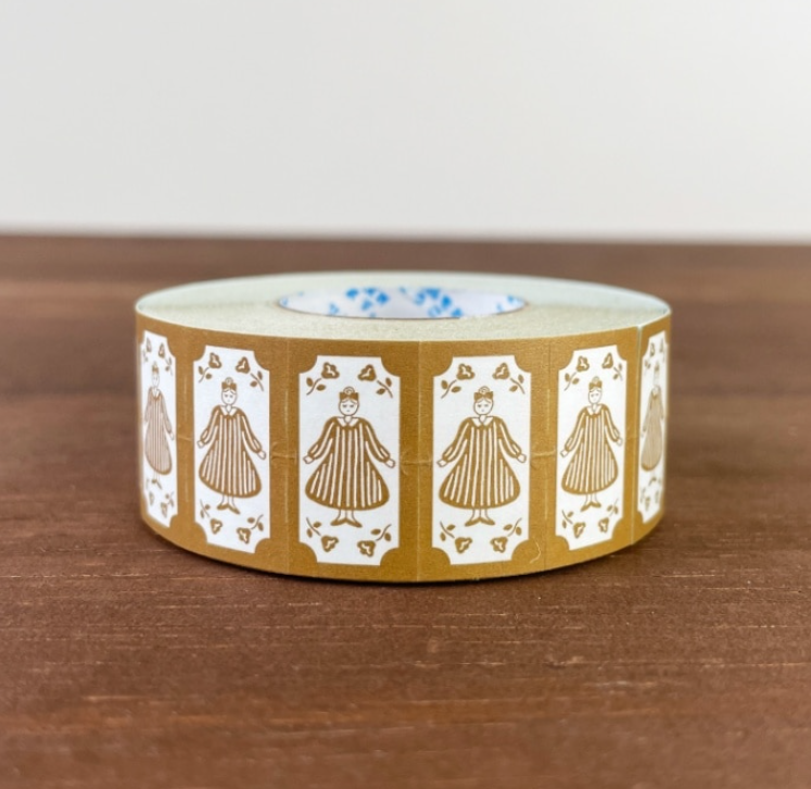 Stamp Marche Marl-chan Label Stickers - Retro Brown