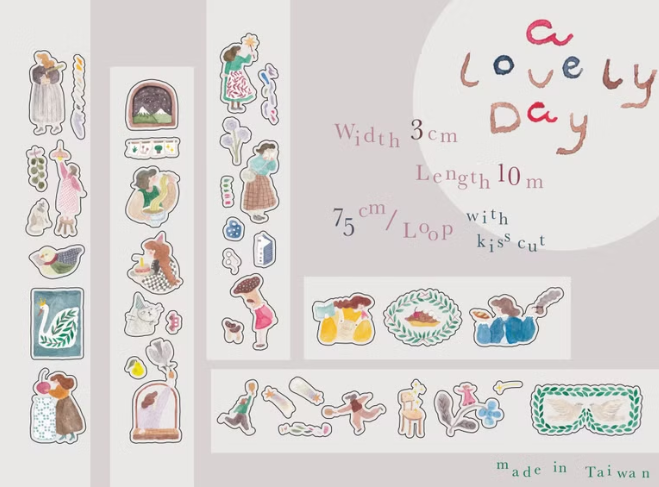 Ivy Snow Kiss Cut PET Tape - A Lovely Day