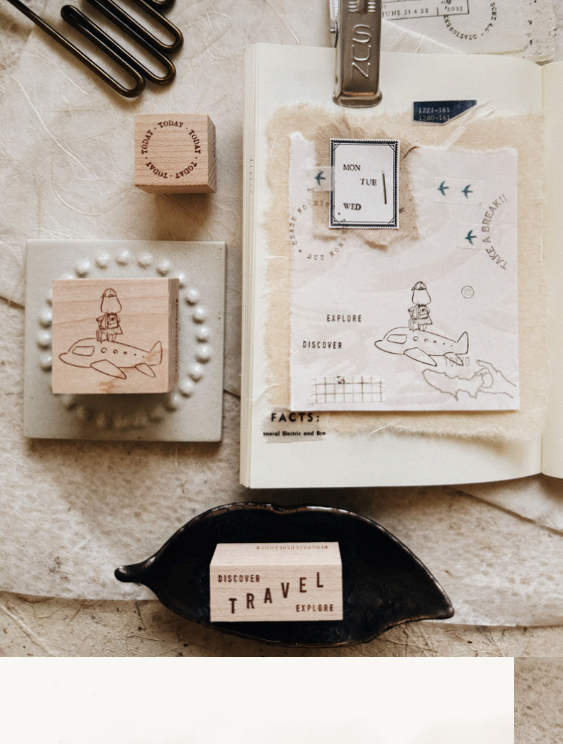 PensPapersPlanner Series 9 Rubber Stamps - Silhouette and Travel 123 - 145