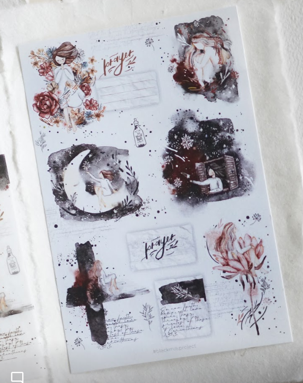 Black Milk Project Paper Sticker Sheet - Prayer