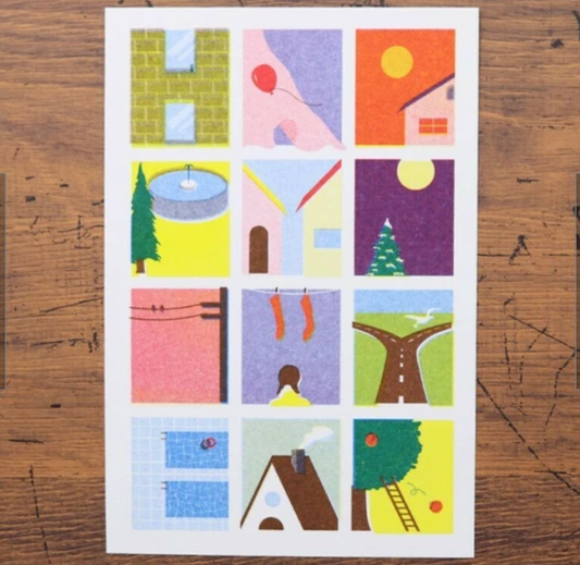 36 Sublo Postcard - Hidden Happy New Year