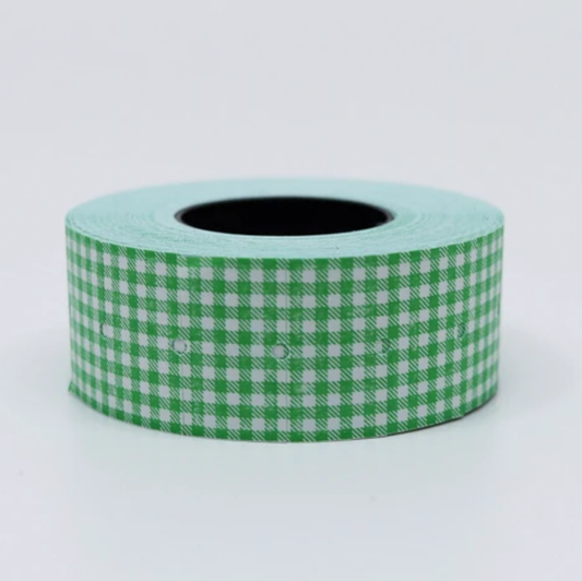 36 Sublo Small Label Stickers - Green Gingham