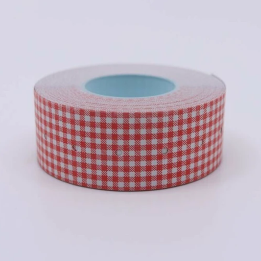 36 Sublo Small Label Stickers -Red Gingham