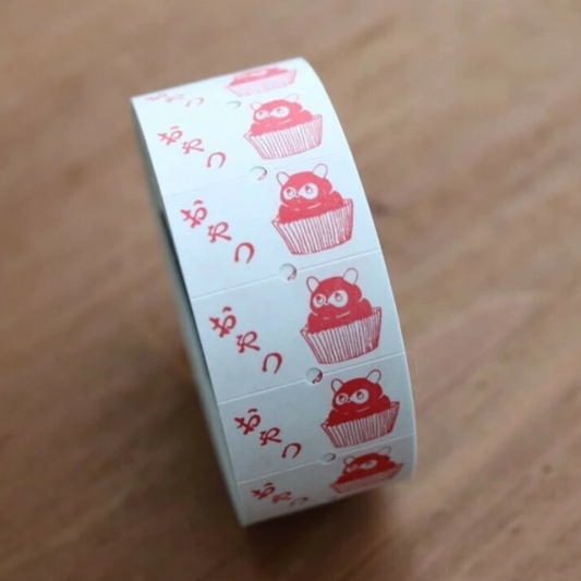 36 Sublo Small Label Stickers - Pink Tanuki Cake