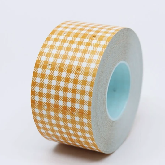 36 Sublo Large Label Stickers - Orange Gingham