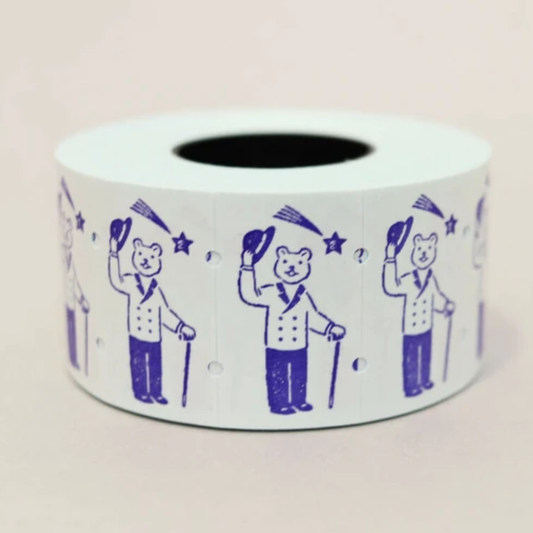 36 Sublo x Hana Rakui Large Label Stickers - Uncle Bear