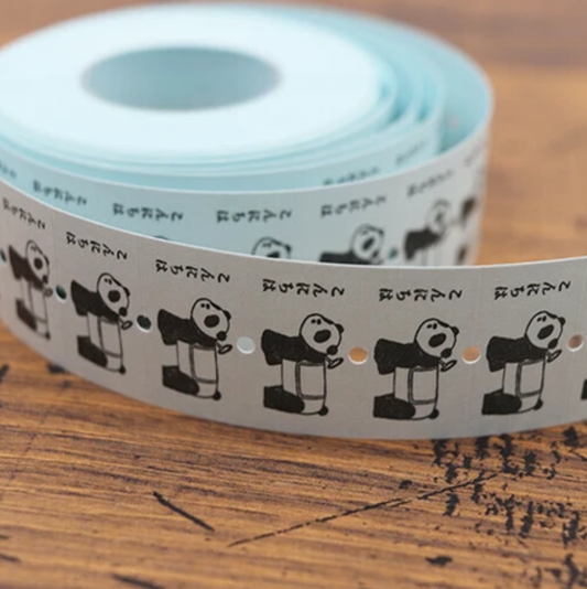 36 Sublo Small Label Stickers - Panda Car