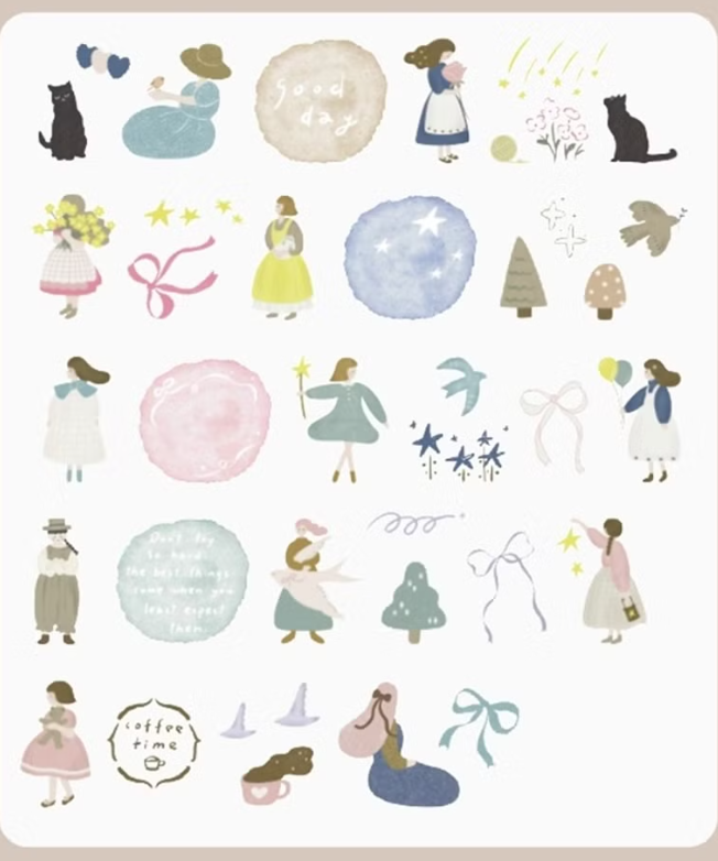 Hairmo Kiss-Cut PET Tape - Petite Romance