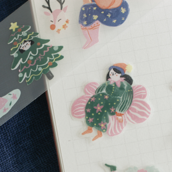 Teayou Kiss Cut PET Tape - Winter Fairies