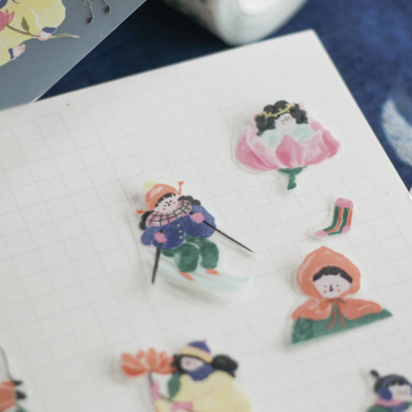 Teayou Kiss Cut PET Tape - Winter Fairies