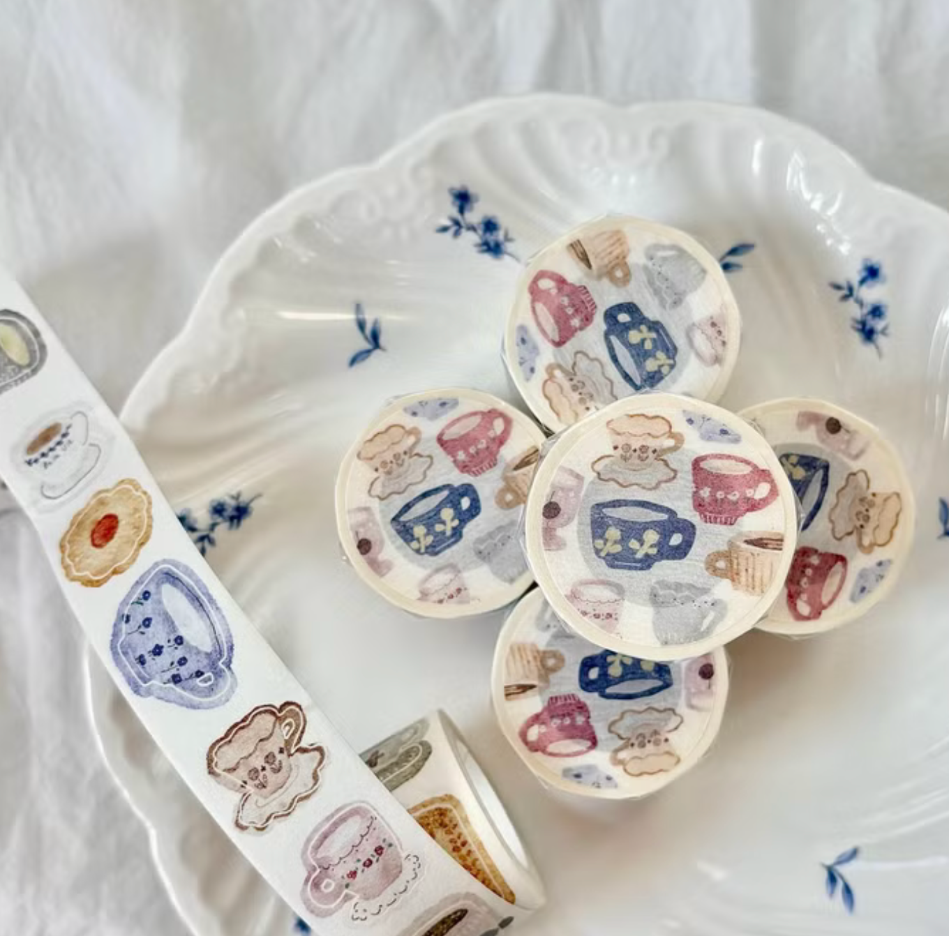 Pion Kiss-Cut Washi Tape -Afternoon Tea