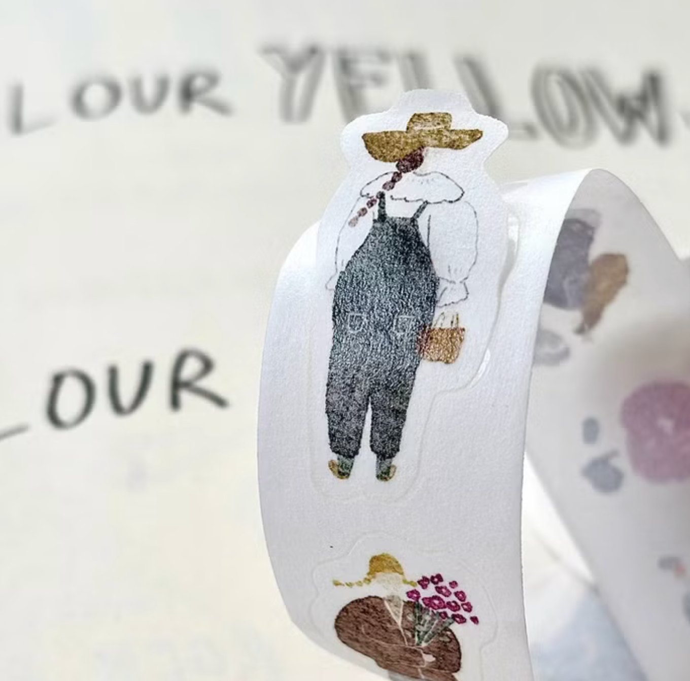 Pion Kiss-Cut Washi Tape -Artsy Girl