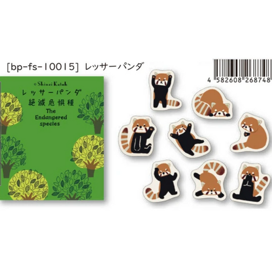 Shinzi Katoh The Endangered Species Sticker Flakes - Red Panda
