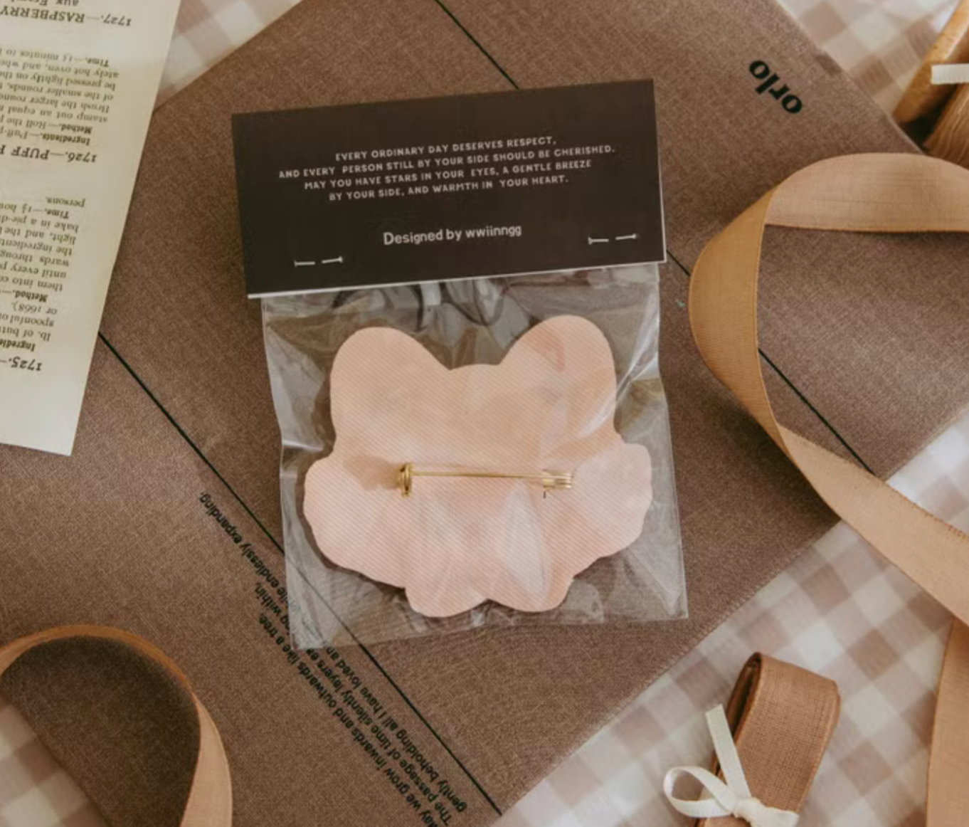 wwiinngg Plush Embroidered Pin - Little Charlie the Red Panda