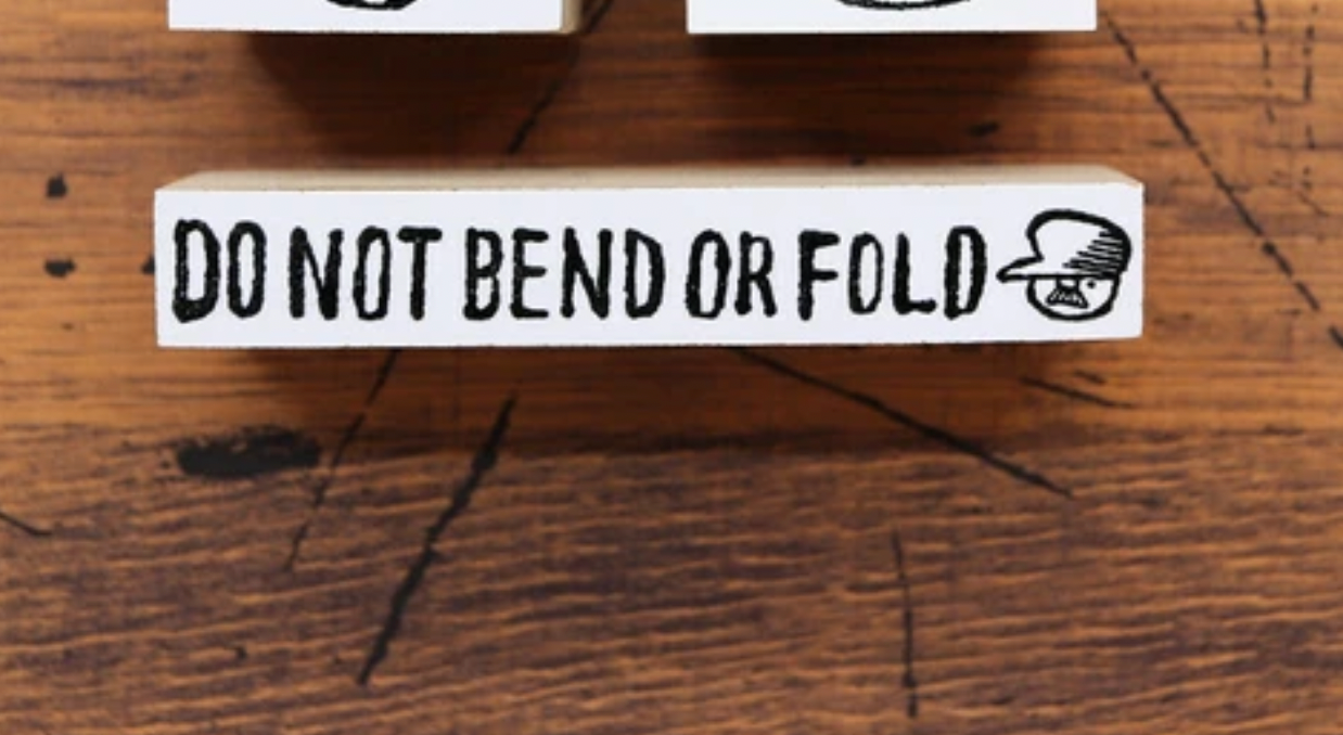 36 Sublo Rubber Stamp - Do Not Bend or Fold (Long)