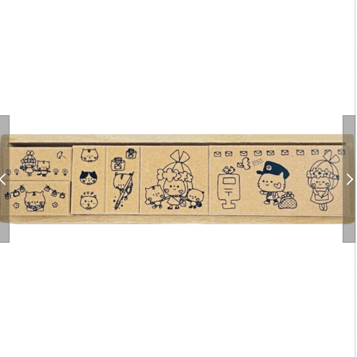 Sanby x Kayonoko Rubber Stamp Set in a Wooden Box