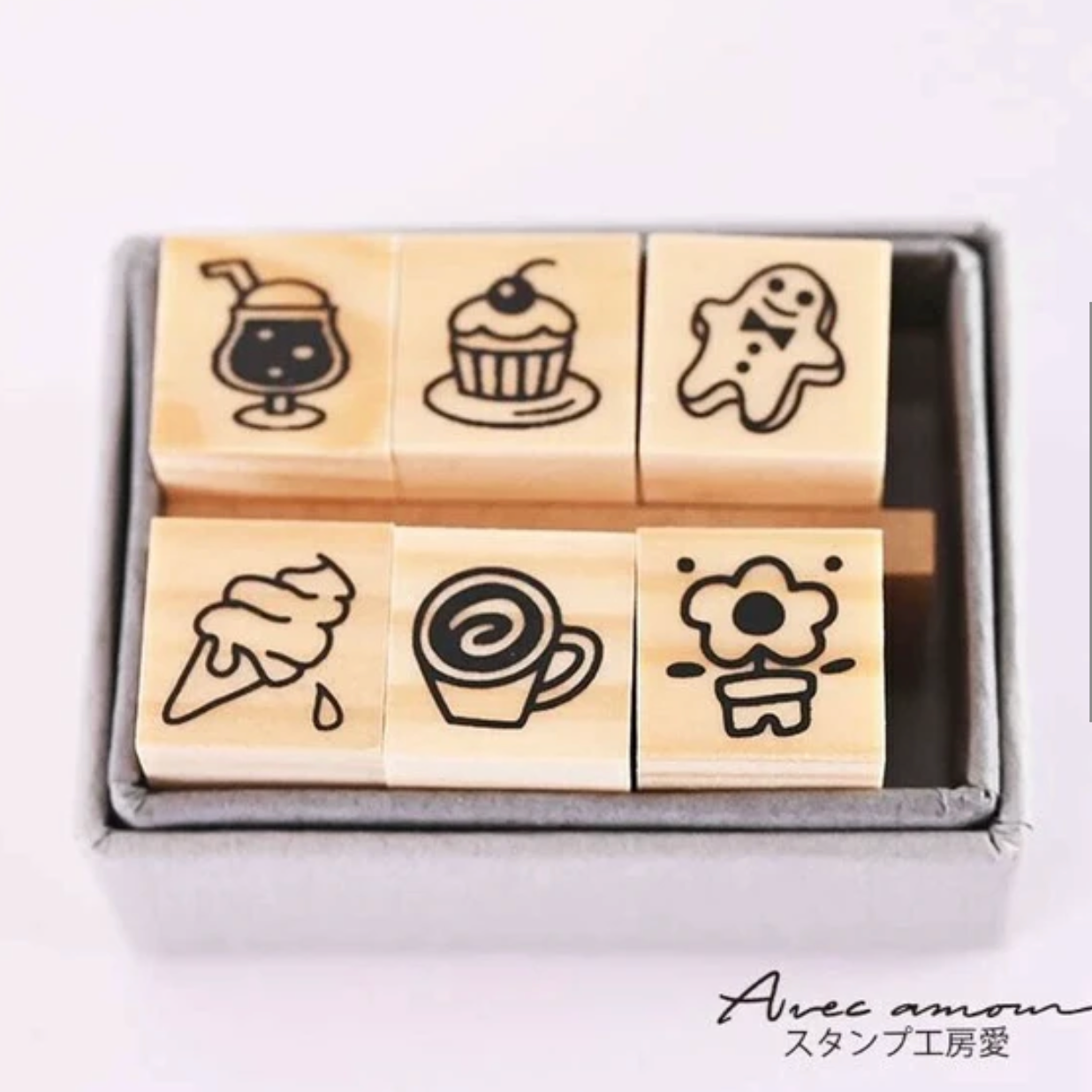Sanby x Avec Amour Mini Stamp Set - Sweets