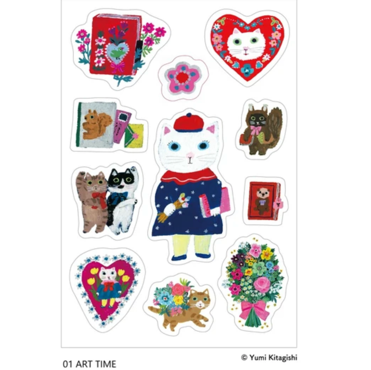 Sanby x Yumi Kitagishi Multi-Sticker - 01 Art Time