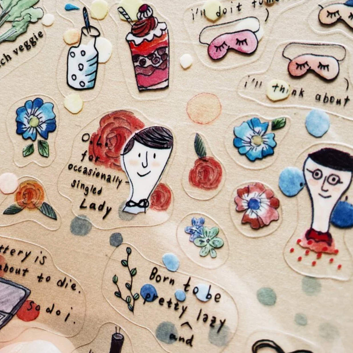 a kind of cafe Sticker Sheet Set - My Office Lady