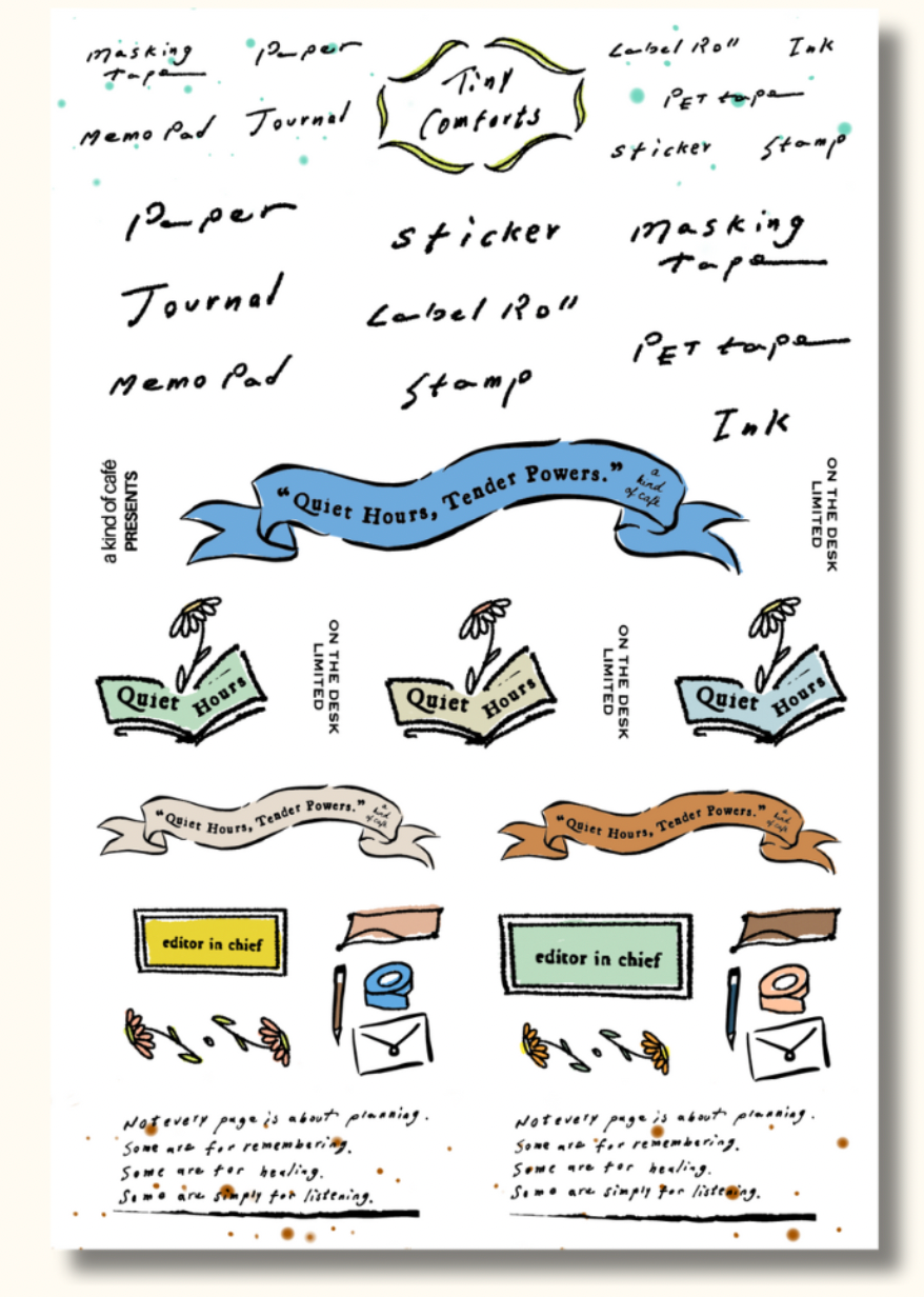 a kind of cafe Sticker Sheet - On the Desk