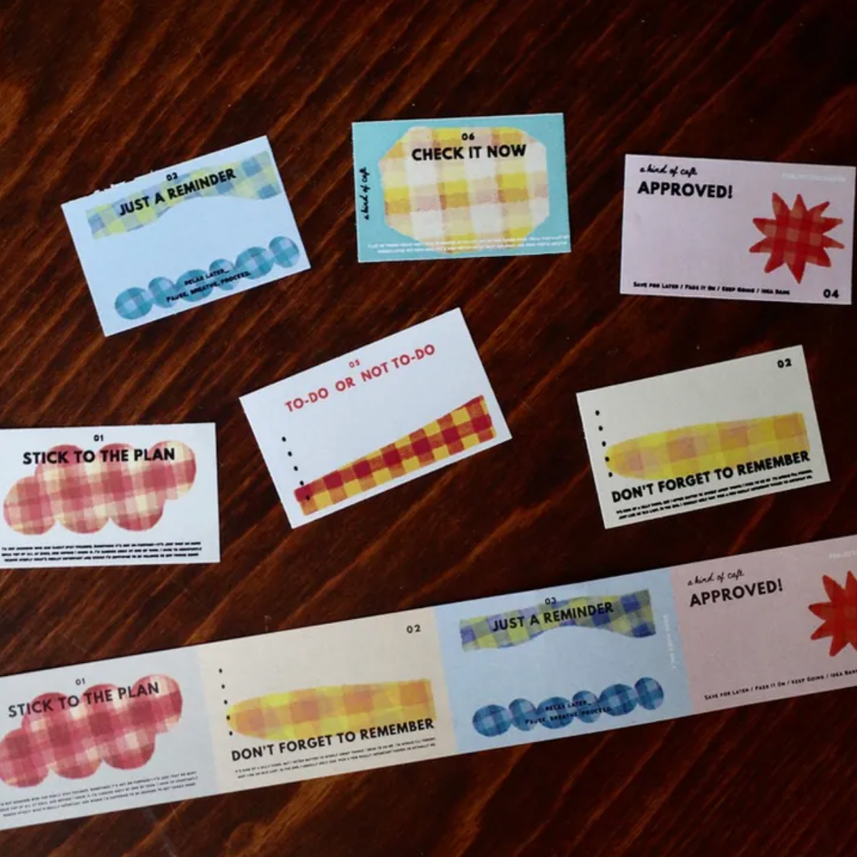 a kind of cafe Sticky Memo Roll - Stick to the Plan