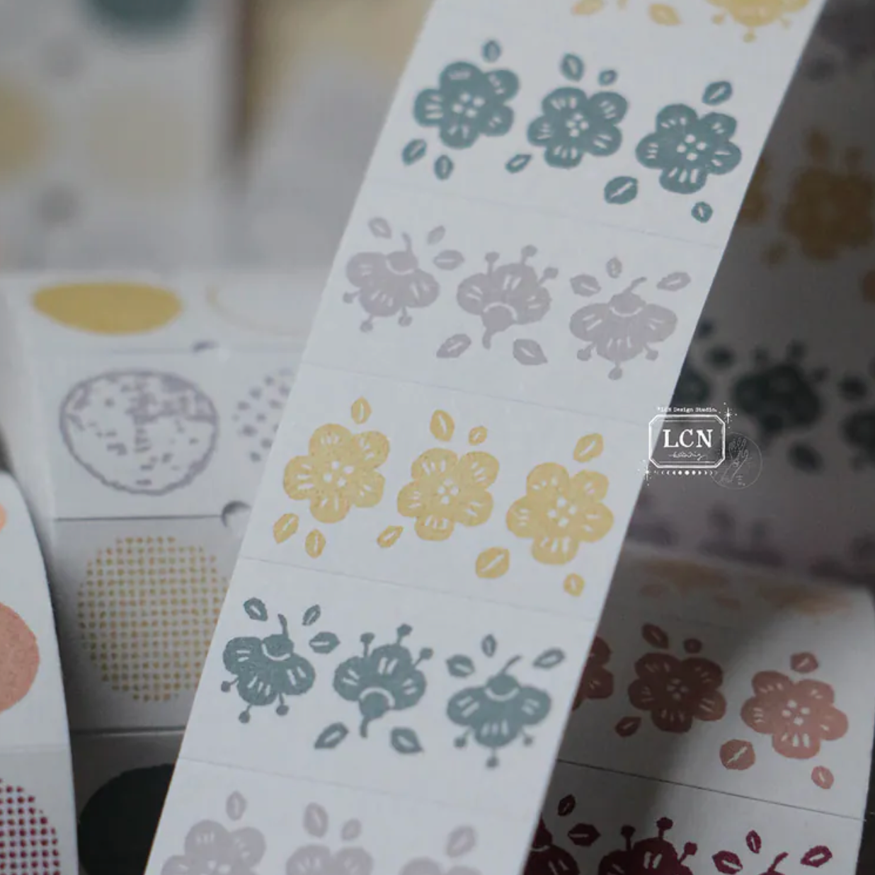 LCN Design Studio Label Stickers - Spring Flowers: Earth Tone