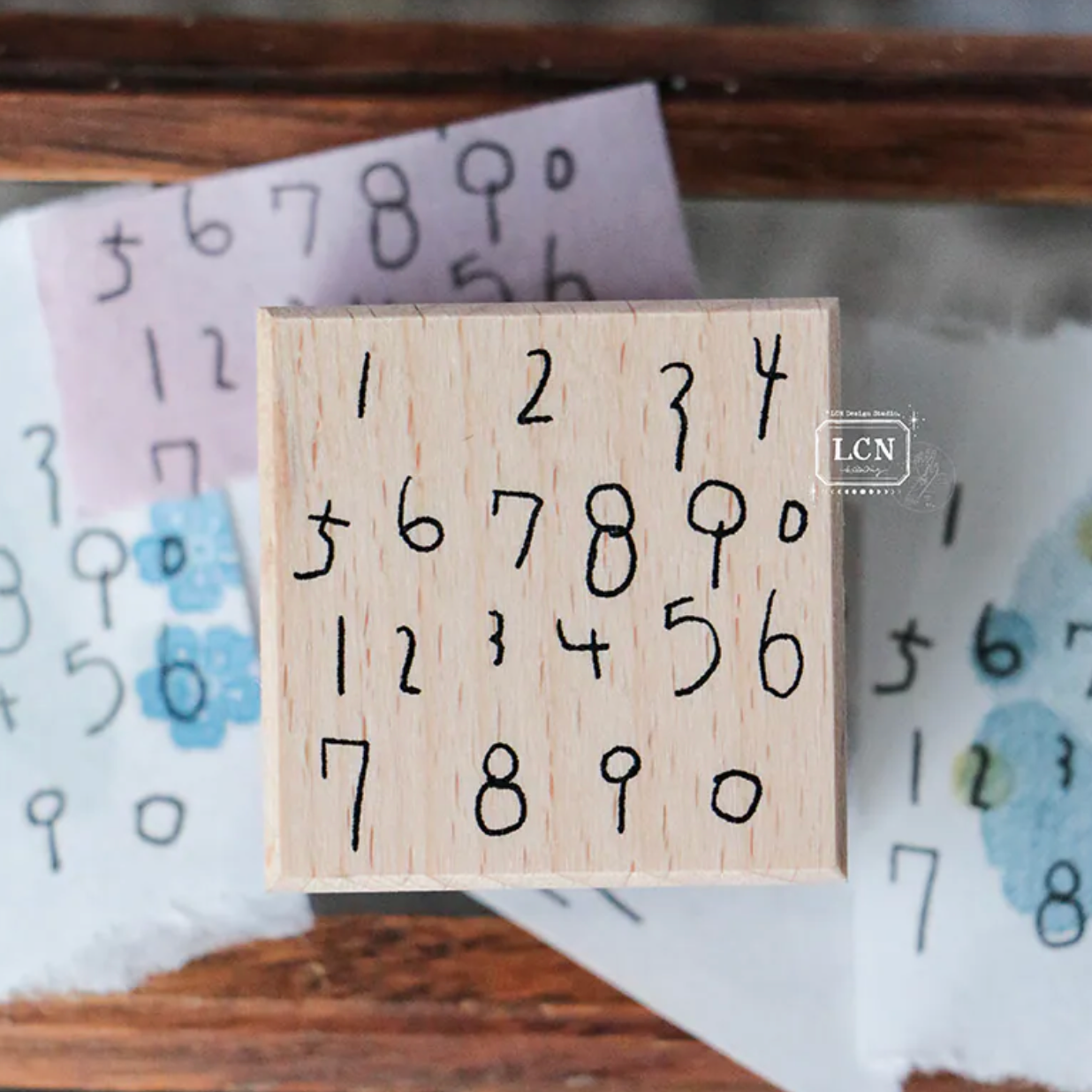 LCN Design Studio Rubber Stamp - Hand Draw Numbers