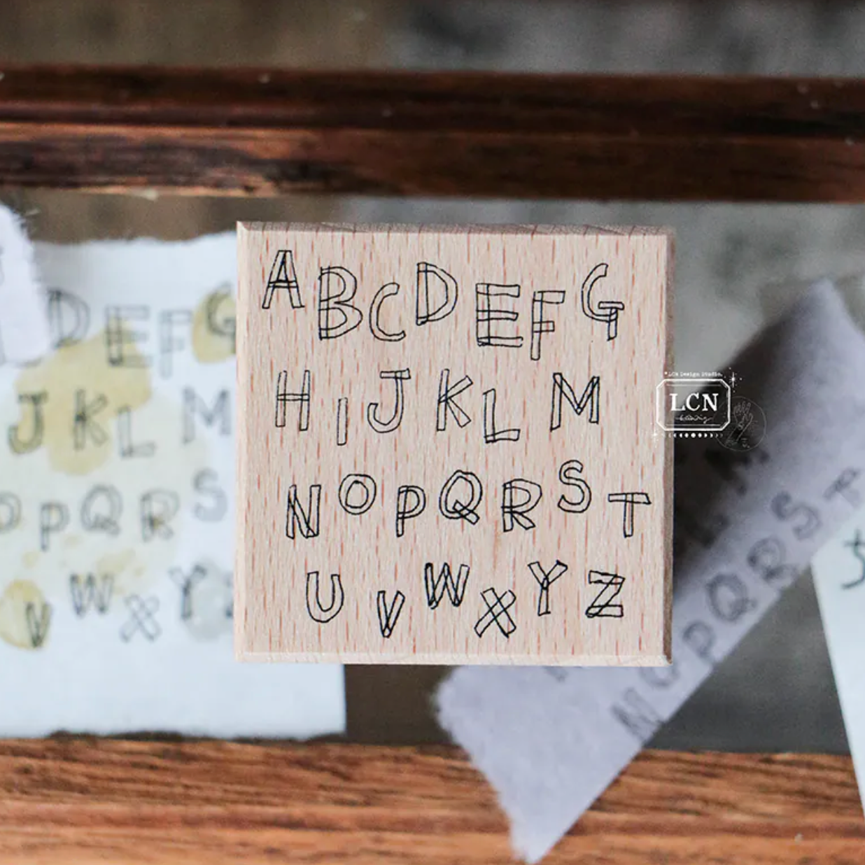 LCN Design Studio Rubber Stamp - Hand Draw Alphabet