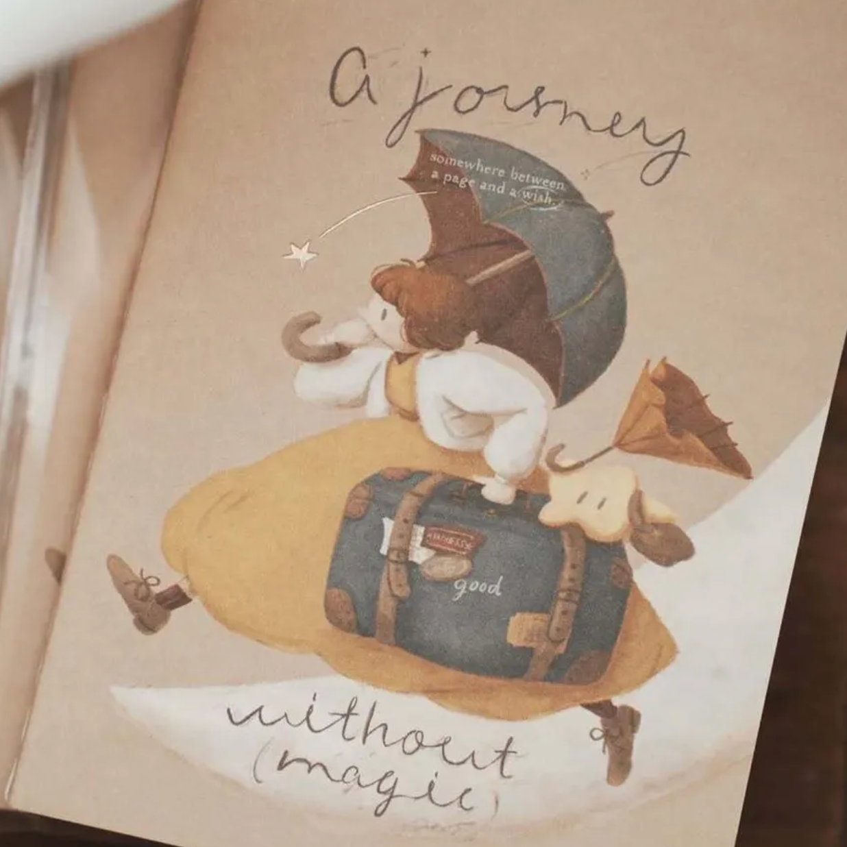 Yamadoro Passport Notebook - A Journey Without Magic with Gold Foiling