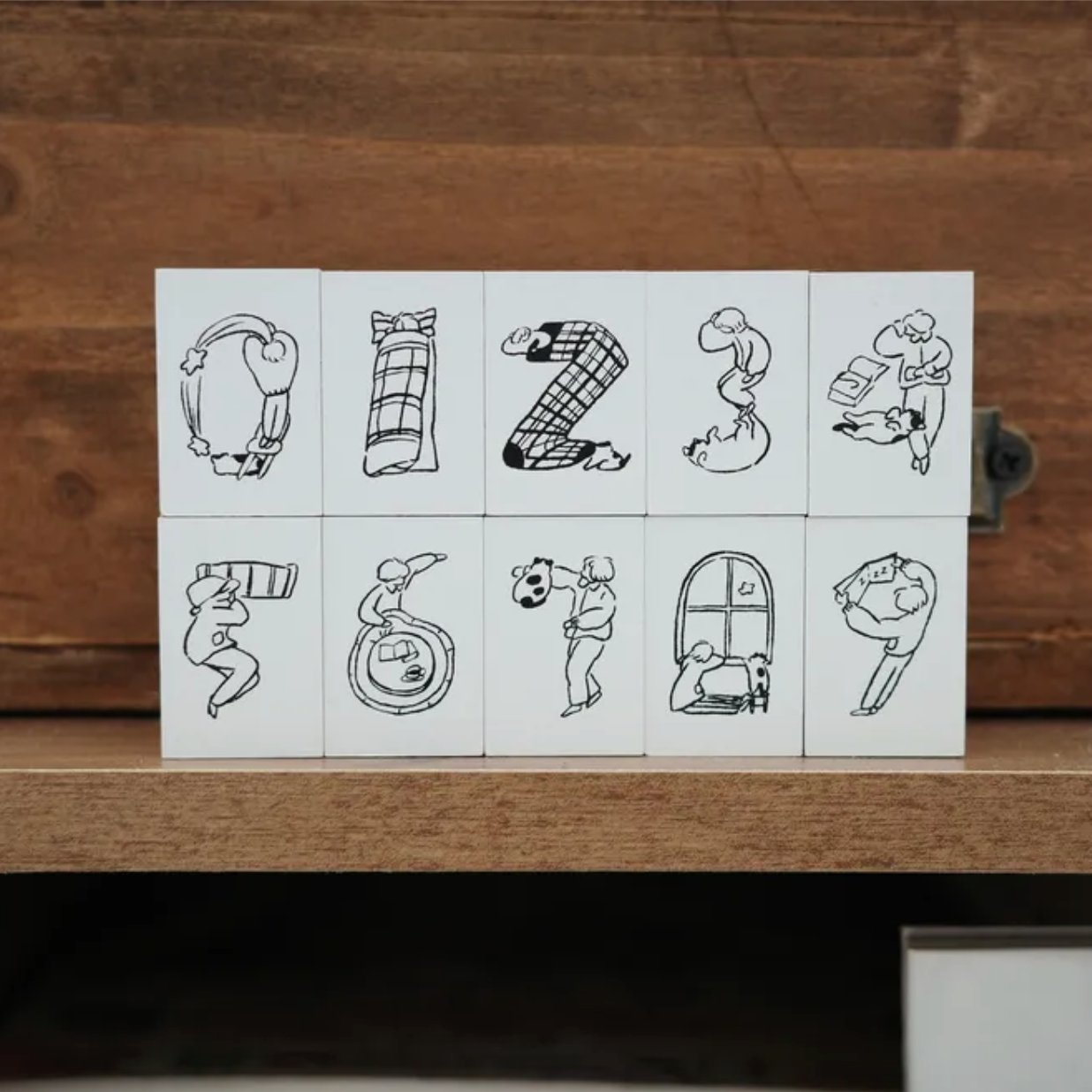 Yamadoro Rubber Stamp Set - Good Night Numbers