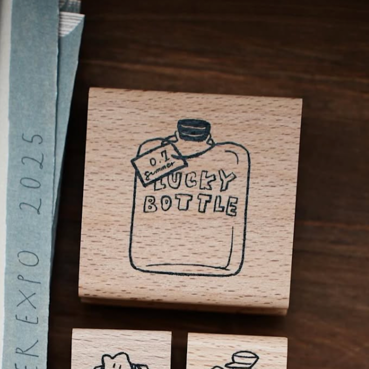 Yamadoro x Tagamisha Kamihaku Rubber Stamp - Lucky Bottle