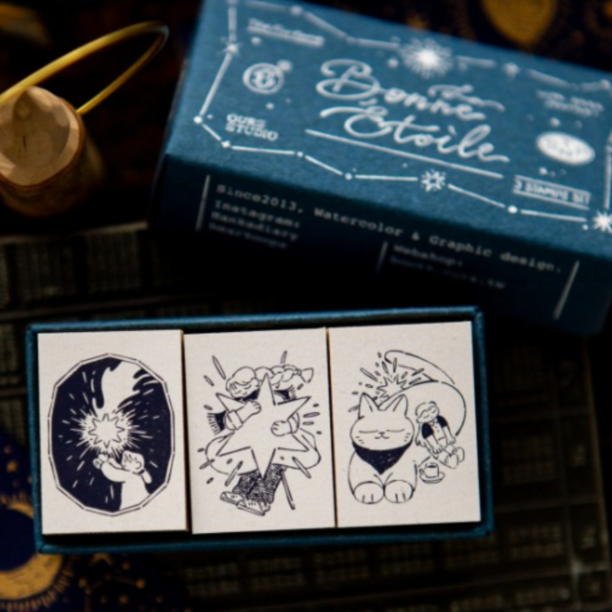 OURS Studio Rubber Stamps - The Gift Lucky Star Series
