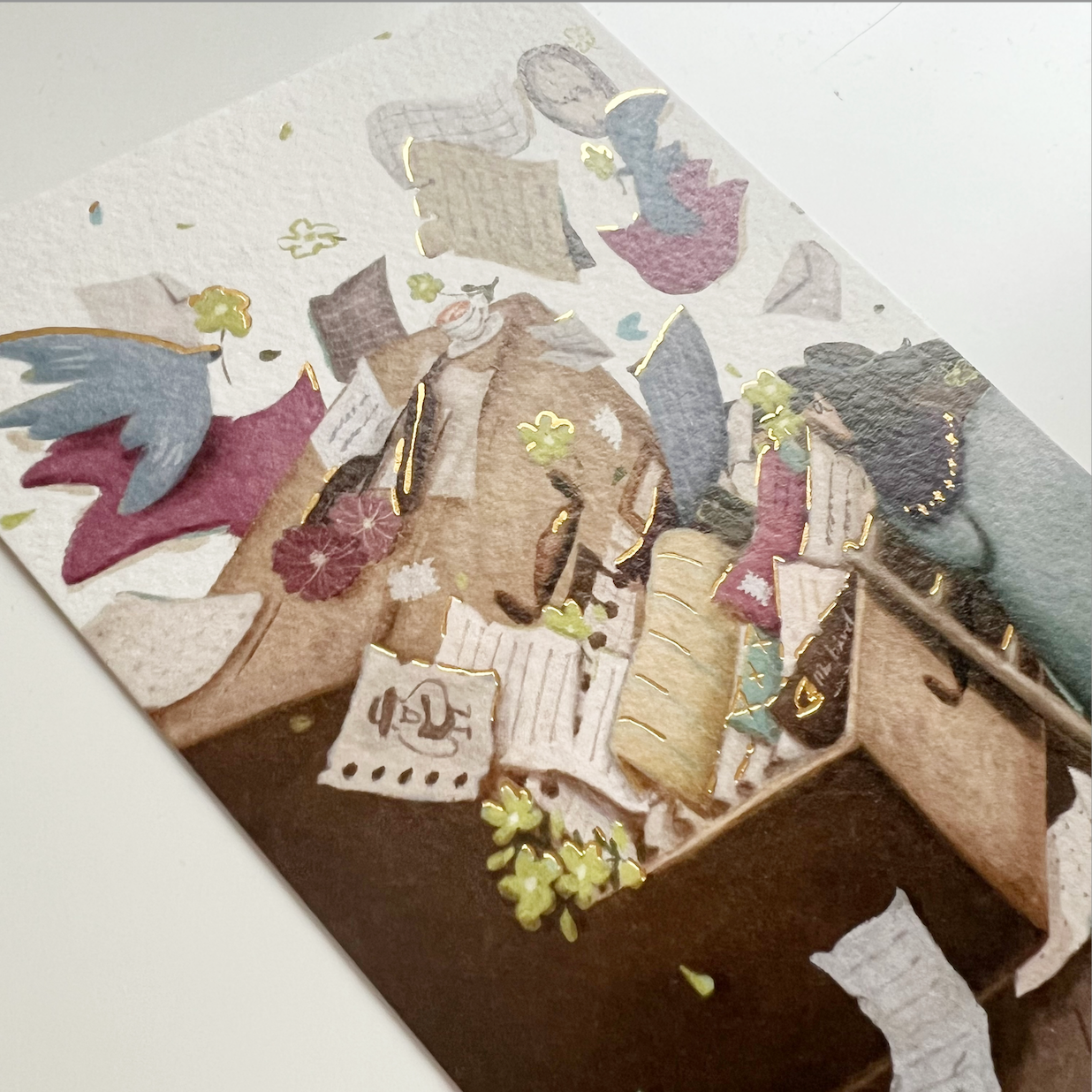 Yamadoro Postcard with Gold Foiling - Memories Unfold