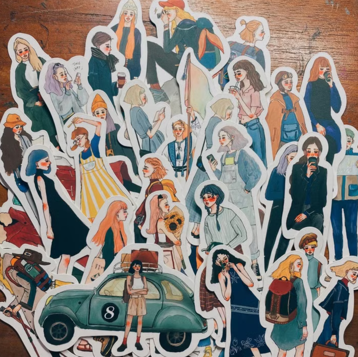 La Dolce Vita Sticker Flake Set with Tin - Bon Voyage