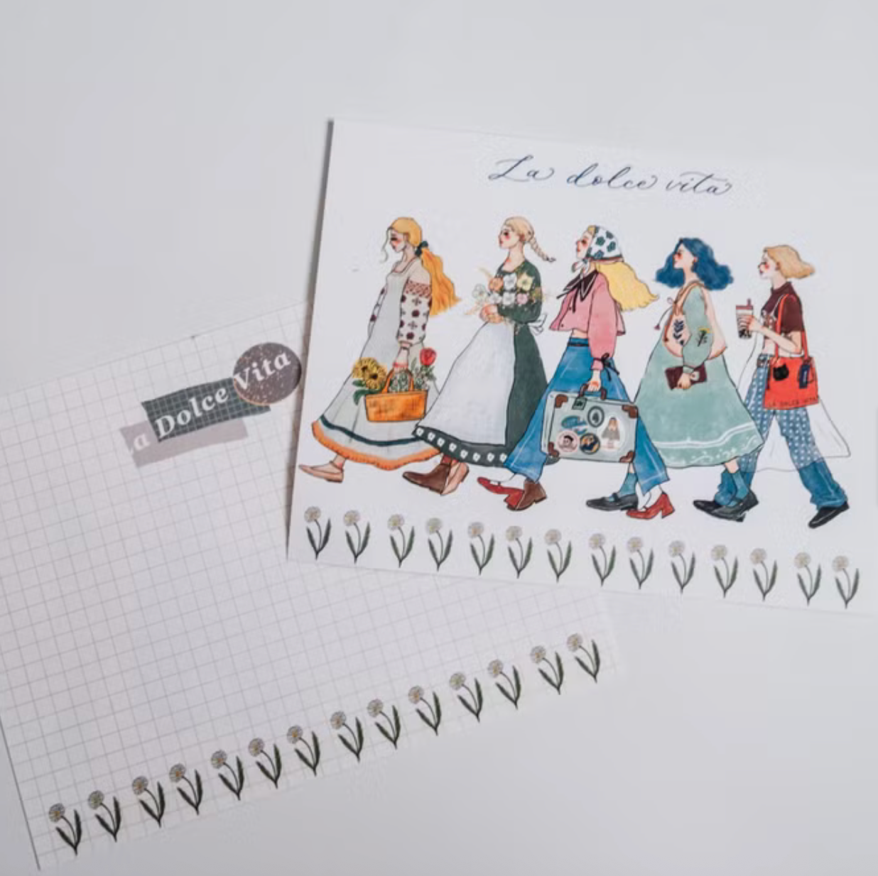 La Dolce Vita Postcard - We Move Forward Happily