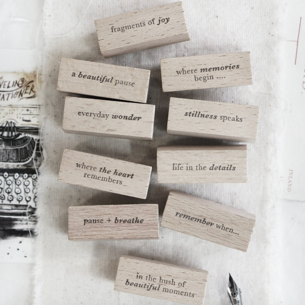 Black Milk Project Rubber Stamps - Pages of Me Words 1