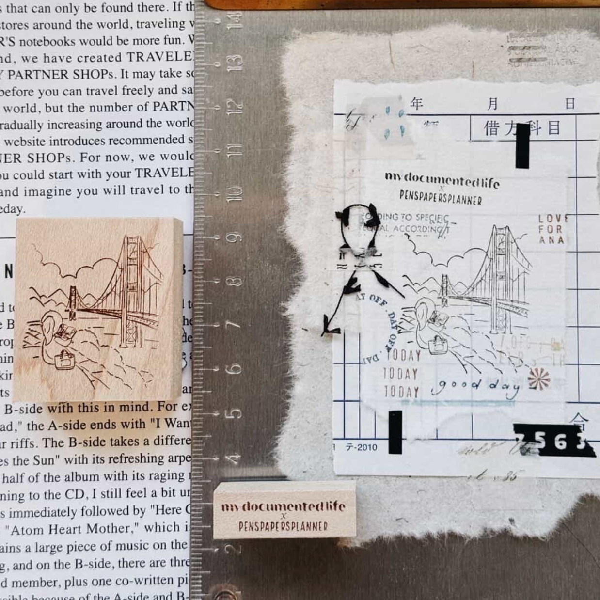 PensPapersPlanner x My Documented Life Golden Gate Bridge Stamp