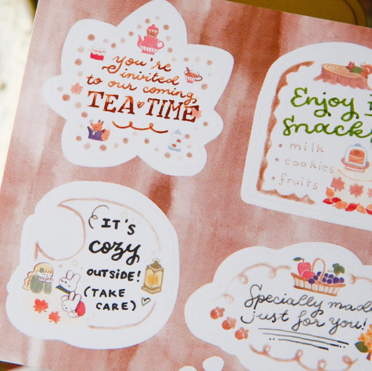 Teayou Frame Notes Sticker Pad - Tea Party