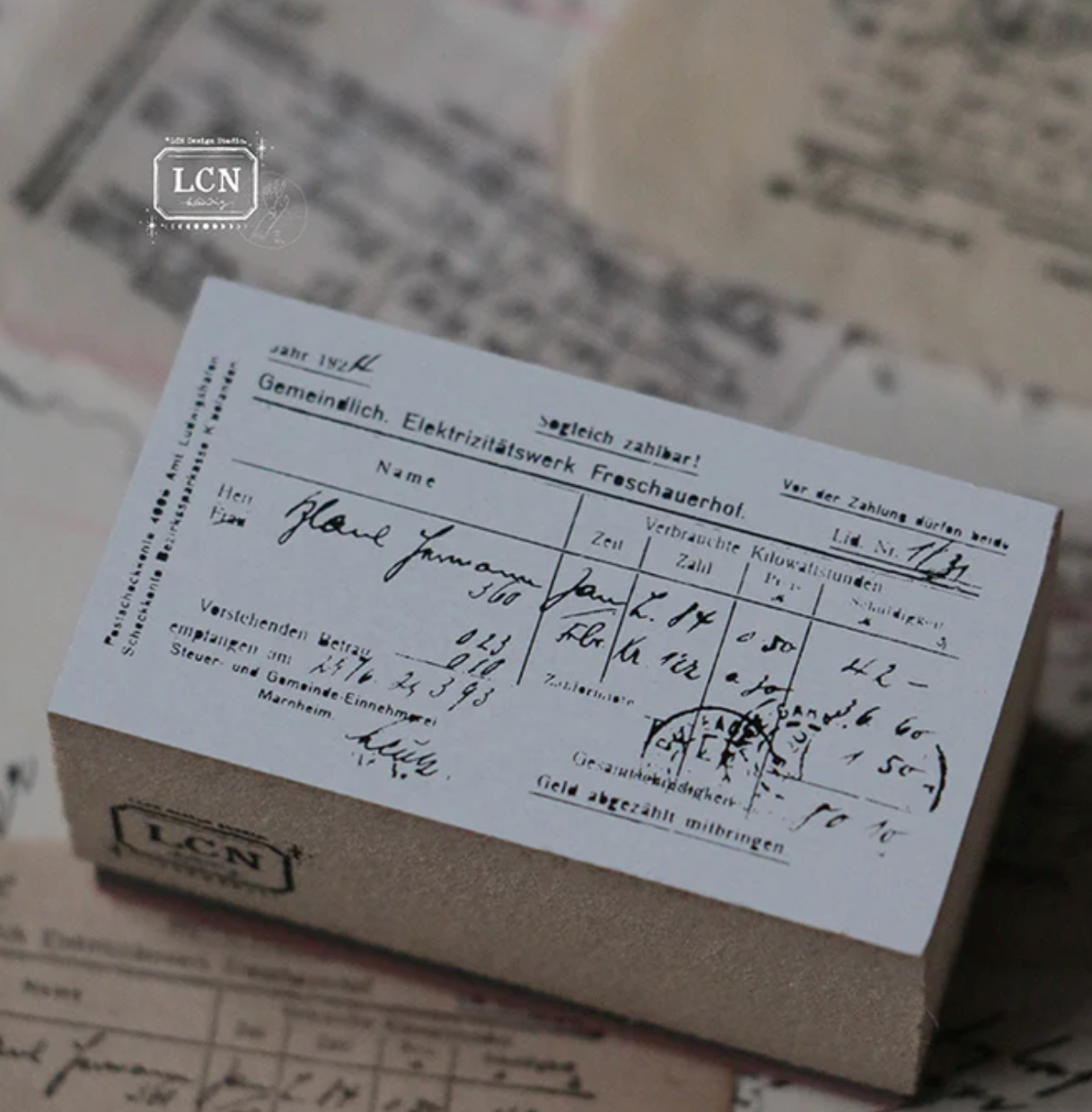 LCN Design Studio Rubber Stamp - Mini Receipt L